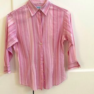 Classic 3/4 sleeve cotton shirt from PINK of London